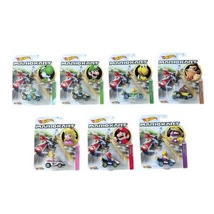 NEW Hot Wheels Mario Kart Die-Cast Bundle - Lot Of 7 Cars - Nintendo Collector